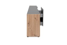Lowboard >Cento< in anthrazit / Dekor Artisan Oak - 198x61x34,5cm (BxHxT)