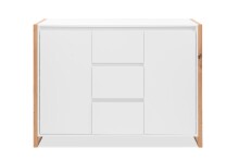 Sideboard >Denver< in weiß / Dekor Artisan...