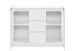 Sideboard >Denver< in weiß / Dekor Artisan Oak - 120x88x40cm (BxHxT)