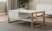 Couchtisch >Denver< in weiß / Dekor Artisan Oak - 100x40x55cm (BxHxT)