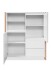 Highboard >Denver< in weiß / Dekor Artisan Oak - 120x139x40cm (BxHxT)