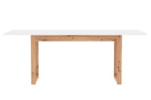 Kulissen-Esstisch >Denver< ausziehbar auf 200 cm, weiß / Dekor Artisan Oak - 160x75x90cm (BxHxT)