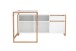 Eckschreibtisch >Denver< in weiß / Dekor Artisan Oak - 139x75x139cm (BxHxT)