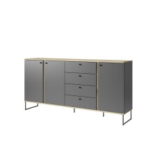 Sideboard >Kandoo< in Anthrazit / Evoke Oak,...