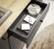 Sideboard >Kandoo< in Anthrazit / Evoke Oak, Holzwerkstoff - 180x89x38cm (BxHxT)