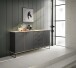 Sideboard >Kandoo< in Anthrazit / Evoke Oak, Holzwerkstoff - 180x89x38cm (BxHxT)
