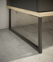 Sideboard >Kandoo< in Anthrazit / Evoke Oak Dekor - 225x89x38 (BxHxT)