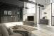 Sideboard >Kandoo< in Anthrazit / Evoke Oak Dekor - 225x89x38 (BxHxT)