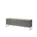 Lowboard >Kandoo< in Anthrazit / Evoke Oak Dekor - 180x59x38 (BxHxT)