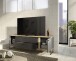 Lowboard >Kandoo< in Anthrazit / Evoke Oak Dekor - 180x59x38 (BxHxT)