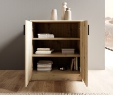 Kommode >Nelly< in Artisan Eiche Dekor - 74x86x50cm (BxHxT)