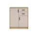 Kommode >Nelly< in Artisan Eiche Dekor / Cashmere - 74x86x50cm (BxHxT)