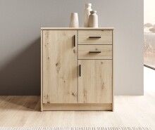 Kommode >Nelly< in Artisan Eiche Dekor - 74x86x50cm (BxHxT)
