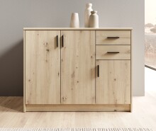 Kommode >Nelly< in Artisan Eiche Dekor - 109x86x50cm (BxHxT)