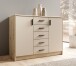 Kommode >Nelly< in Artisan Eiche Dekor / Cashmere - 109x86x50cm (BxHxT)