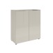Kommode >Santorin< Glasfronten, in Kaschmir - 90x99x40cm (BxHxT)