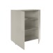 Kommode >Santorin< Glasfronten, in Kaschmir - 90x99x40cm (BxHxT)