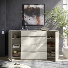 Sideboard >Santorin< Glasfronten / Kaschmir -...