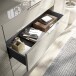 Sideboard >Santorin< Glasfronten / Kaschmir - 180x99x40cm (BxHxT)
