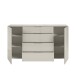Sideboard >Santorin< Glasfronten / Kaschmir - 180x99x40cm (BxHxT)