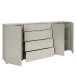 Sideboard >Santorin< Glasfronten in Kaschmir - 226x99x40cm (BxHxT)