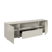 Lowboard >Santorin< Glasfronten, in Kaschmir - 180x55x40cm (BxHxT)