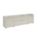 Lowboard >Santorin< Glasfronten, in Kaschmir - 180x55x40cm (BxHxT)