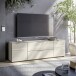 Lowboard >Santorin< Glasfronten, in Kaschmir - 180x55x40cm (BxHxT)