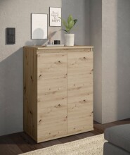 Kommode >Brest< 2 Türen, in Artisan Dekor - 60x84x35cm (BxHxT)