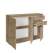 Sideboard >Brest< 3 Türen, 2 Schübe, in Artisan Dekor - 119x84x35cm (BxHxT)
