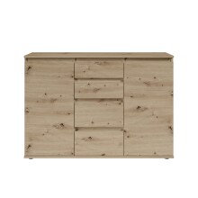 Sideboard >Brest< 2 Türen, 4 Schübe, in Artisan Dekor - 119x84x35cm (BxHxT)