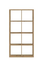 Raumteiler >Style< 8 Fächer, in Artisan Eiche Dekor - 77x147x38cm (BxHxT)