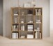 Raumteiler >Style< 16 Fächer, Artisan Eiche Dekor - 147x147x38cm (BxHxT)