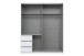Schwebetürenschrank >Stade< in WEISS und Spiegel - 168x198x63cm (BxHxT)