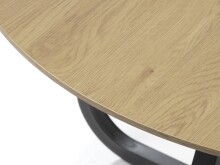 Esstisch >CESURA< in Eiche Natur furniert, Metall schwarz - 75x120cm (HxD