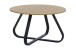 Couchtisch >CESURA< MDF mit Melamin Eiche, Metall schwarz - 45x80cm (HxD)