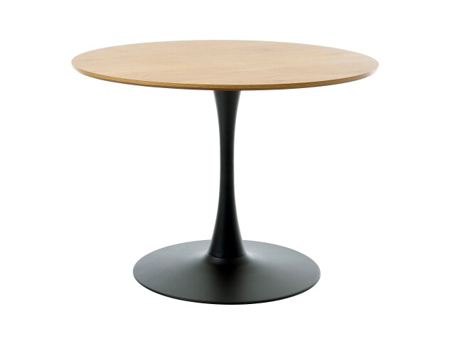 Esstisch >CESURA< Eiche MDF mit Melamin, Metall schwarz - 73,5x100cm (HxD)