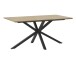 Esstisch >CESURA< in Eiche, schwarz, MDF Malamin, Metall - 160x75x90cm (BxHxT)