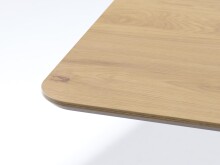 Esstisch >CESURA< in Eiche, schwarz, MDF-Melamin, Metall - 200x75x100cm (BxHxT)