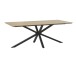 Esstisch >CESURA< in Eiche, schwarz, MDF-Melamin, Metall - 200x75x100cm (BxHxT)
