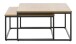 Satztisch >CESURA< (2er Set) in Eiche-Dekor, schwarz - 68/35/68 cm / 75/40/75 cm (B/H/T)