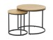 Satztisch >CESURA< (2er Set) in Eiche-Dekor, schwarz - 60/50/60 cm / 40/45/40 cm (B/H/T)