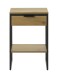 Beistelltisch >CESURA< in Eiche, schwarz, Melamin, Metall - 30x60x40cm (BxHxT)
