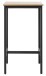 Bartisch >CESURA< in Eiche-Dekor, schwarz - 60x105x60 (BxHxT)