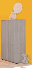 Drehtürenschrank >Merida< 2 Stangen, 1 Boden, Nelson Eiche Dekor - 80x152x42 (BxHxT)