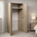 Drehtürenschrank >Merida< 2 Stangen, 1 Boden, Nelson Eiche Dekor - 80x152x42 (BxHxT)