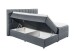 Polsterbett >ALASKA 2< Liegefläche 180x200cm, anthrazit - 200x123x213 (BxHxT)