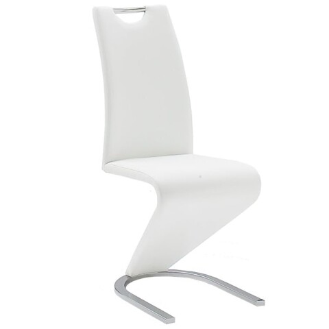 Freischwinger >Pupik II< in weiß - 45x102x62cm (BxHxT)