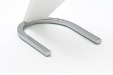 Freischwinger >Pupik II< in weiß - 45x102x62cm (BxHxT)