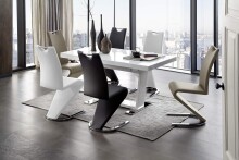 Freischwinger >Pupik II< in weiß - 45x102x62cm (BxHxT)